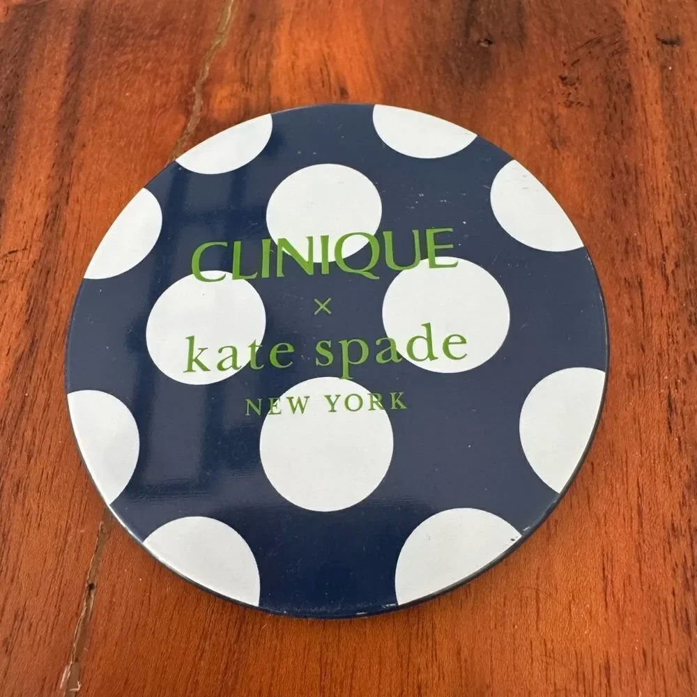 Kate Spade Swivel Compact Mirror - Navy and White polka dot